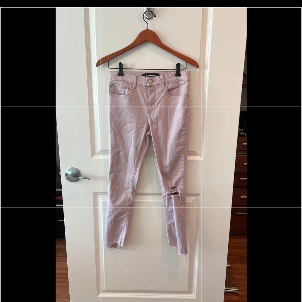 Express Ankle Leggins Mid Rise Distressed Pants